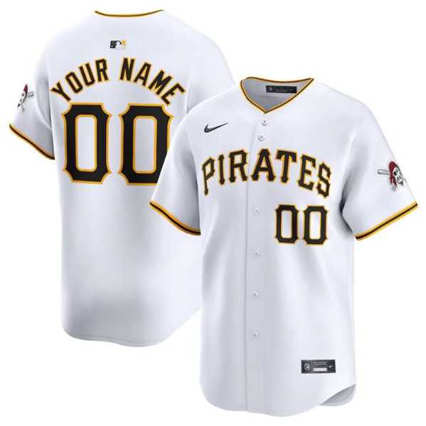 Mens Pittsburgh Pirates Active Player Custom White Home Limited Baseball Stitched Jersey->customized mlb jersey->Custom Jersey